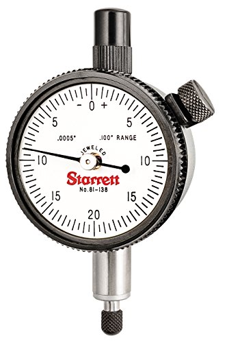 Starrett 81-138J Zifferblattanzeige, Bereich: 0,100 Zoll, Zifferblatt: 0-20-0 von Starrett