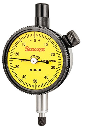 Starrett 81-181J-8 Messuhranzeige, Messbereich: 0,5 mm, Zifferblattablesung: 0-50-0 von Starrett