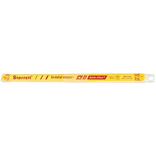 Starrett Bi-Metall-Bügelsägeblätter - KBS1232-10 Safe-Flex HSS Handsäge 300mm 32 TPI Schneide - für NE-Metalle, Edelstahl, Rohre, Kunststoffe - 10er Pack von Starrett