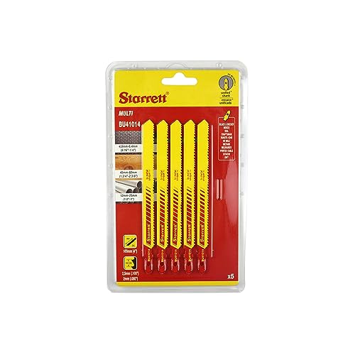 Starrett Stichsägeblatt-Set - 5er-Pack Sägeblatt für Mehrzweckschnitte - BU41014-5 von Starrett