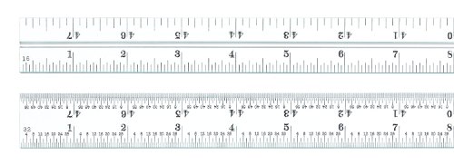 Starrett CB48–4R Kombinationswinkel Klinge mit Zoll Graduierung, Sets schräg und Winkelmesser, Satin Chrom Finish, 4R der Graduierung 2,5 cm, Breite, 3/81,3 cm Stärke, 121,9 cm Größe von Starrett