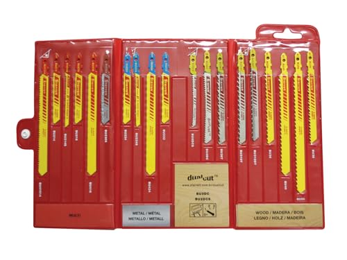 Starrett HSS Bi-Metall-Stichsägeblätter - 19-teiliges Set zum Schneiden von Holz, Metall und Kunststoffen - BU4 von Starrett