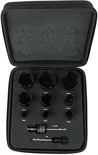 Starrett Hartmetall-Lochsägen-Kit - 11-teiliges KMP09021 Mehrzweck-TCT-Lochsägen-Kit mit Dornensatz - Kompatibel mit Bosch Dewalt Hitachi Festool Milwaukee Starrett Hartmetall-Lochsägen-Kit - 11-teiliges KMP09021 Mehrzweck-TCT-Lochsägen-Kit mit Dornensatz - Kompatibel mit Bosch Dewalt Hitachi Festool Milwaukee von Starrett