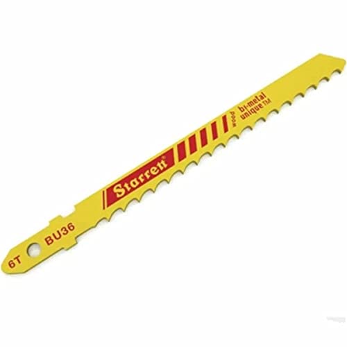 Starrett Holzschneiden Stichsägeblätter - 5er-Pack BU36-5 Bimetall-Sägeblatt-Set mit einheitlichem Schaft - für schnelle gerade Schnitte - kompatibel mit Bosch Dewalt Hitachi Festool Milwaukee, 75mm von Starrett