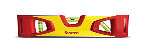 Starrett Magnetisch Torpedo-Wasserwaage - KLTS9-N 9' / 225mm Professionelle Wasserwaage mit 3 Phiolen 45°/90°/180° - Langlebiges, schlagfestes Aluminium von Starrett