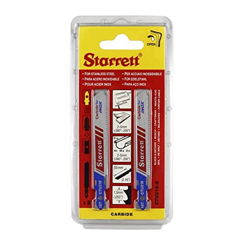 Starrett Metall-Stichsägeblätter - 2er-Pack CTU218-2 Hartmetall-Schneidmessersatz mit einheitlichem Schaft - Kompatibel mit Bosch Dewalt Hitachi Festool Milwaukee Starrett Metall-Stichsägeblätter - 2er-Pack CTU218-2 Hartmetall-Schneidmessersatz mit einheitlichem Schaft - Kompatibel mit Bosch Dewalt Hitachi Festool Milwaukee von Starrett