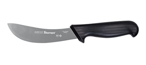 Starrett Profi Enthäutungsmesser - BKB206-6 Schmaler, gebogener 6-Zoll-Klinge aus desinfiziertem Edelstahl mit schwarzem Griff - Hunters Butchers Küche Kochmesser von Starrett