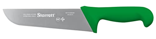 Starrett Profi Metzgermesser - BKG203-8 Breite, gerade 8-Zoll-Klinge aus ultrascharfem, desinfiziertem Stahl - Küchenmesser mit grünem Griff von Starrett