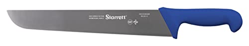 Starrett Profi Metzgermesser - BKL203-12 Breite, gerade 12-Zoll-Klinge aus ultrascharfem, desinfiziertem Stahl - Küchenmesser mit blauem Griff von Starrett