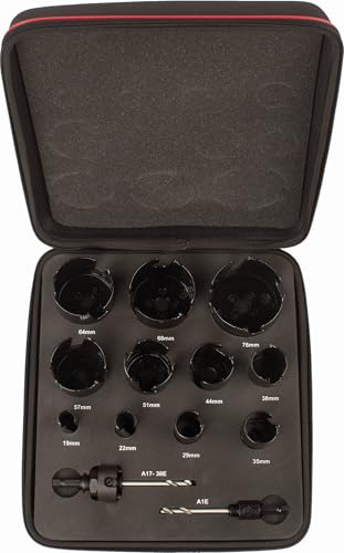 Starrett Hartmetall-Lochsägen-Kit - 13-teiliges, Mehrzweck-TCT-Lochsägen-Kit mit Dornensatz - Kompatibel mit Bosch Dewalt Hitachi Festool Milwaukee Starrett Hartmetall-Lochsägen-Kit - 13-teiliges, Mehrzweck-TCT-Lochsägen-Kit mit Dornensatz - Kompatibel mit Bosch Dewalt Hitachi Festool Milwaukee von Starrett