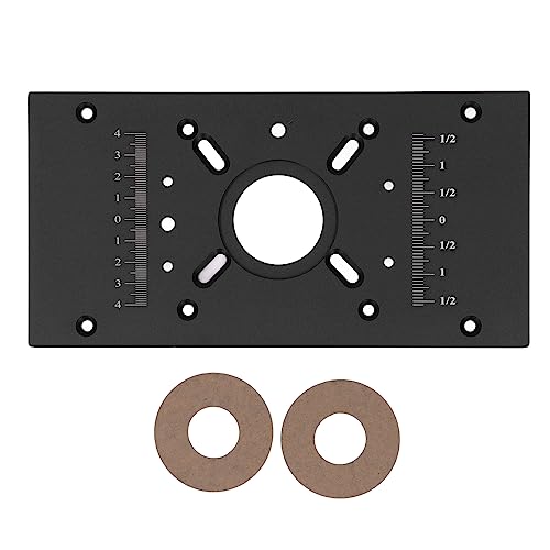 Aluminium -Router -Tisch -Einsatzplattenschubliftsystem Rotes Zubehör für Holzbearbeitungsbasisplatte (Black) von Starrypxl