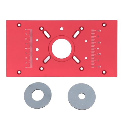 Aluminium -Router -Tisch -Einsatzplattenschubliftsystem Rotes Zubehör für Holzbearbeitungsbasisplatte (Red) von Starrypxl