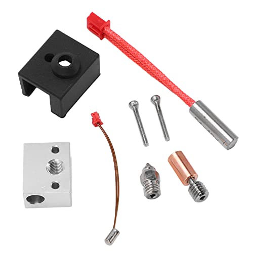 Aluminiumheizungsblock -Kit 3D -Drucker Hochtemperatur Bimetal Throat 24 V 40W für Ender3 S1 Pro CR10 Smart Pro SERMOON V1 V1 Pro 3D -Drucker mit plattierter Kupferdüse 0,4 mm und Aluminiumheizungsblock -Kit 3D -Drucker Hochtemperatur Bimetal Throat 24 V 40W für Ender3 S1 Pro CR10 Smart Pro SERMOON V1 V1 Pro 3D -Drucker mit plattierter Kupferdüse 0,4 mm und von Starrypxl