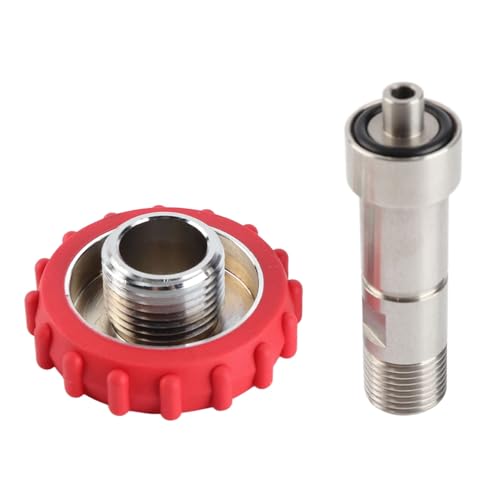 CO2 -Zylinderadapter Edelstahl G5/8 bis M16X1.5 Gewindewandler Schneller Nachfüllanschluss für Soda Machine Homebrew Fass Accessoire von Starrypxl