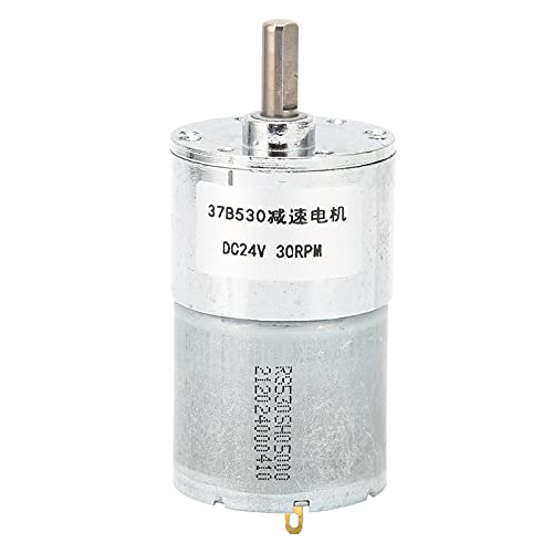 DC -Zahnradmotor -Geschwindigkeitsreduzierung 30 U/min 24 V Drehmoment Selbstverriegelungsmini -Elektromotor für Fensteröffner Türöffner Winden Getriebekupfer 37B530 von Starrypxl