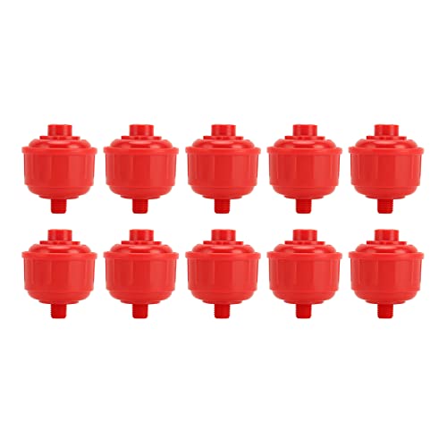 Einweg -Sprühpistolenfilter 10pcs Rot 1/4 -Zoll -Gewinde Kunststoff Verschleiß Whirlwind Luftleitungsfilter für Malerei von Starrypxl