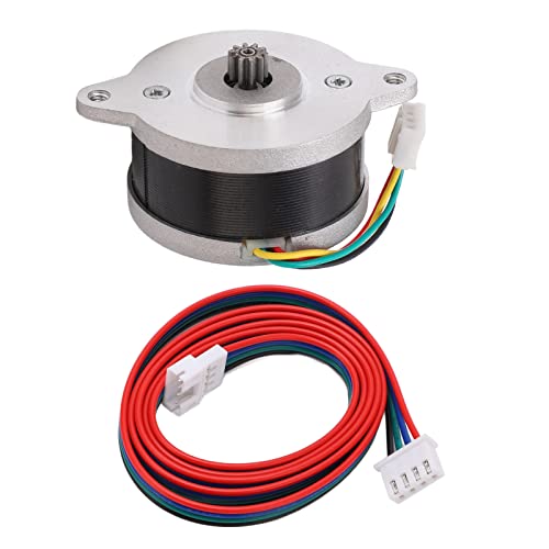 Extrudermotor mit Kabel, 10-Zahn-Rundkörpermotor für Reprap Ender 3 3D-Druckerzubehör, Hochleistungs-Kompaktgröße, Metallstruktur, passend für Ender 3 Pro, Ender 3 V2, Ender 5, CR von Starrypxl