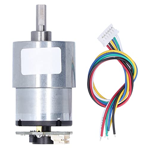 JGB37 520 Geschwindigkeitsreduzierung Zahnradmotor Elektrische Mikro -DC -Getriebemotor mit Encoder DC12V AB -Phase Ausgang Vorwärtsreseverträglich Vollmetallschale Einstellbare (333RPM) von Starrypxl