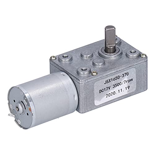 JSX1650 370 DC -Zahnradmotor 12 V 2 U/min hohe Drehmoment Selbstverriegelung Elektrische Zahnradreduzierung Motor für Türöffner Miniatur Winches Aluminium Messingkonstruktion von Starrypxl