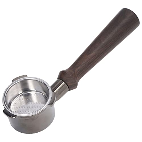 Kaffee -Portafilter 51mm Ergonomic Black Rosewood Griff Bottomless Zinklegierung Portafilter für Kaffeemaschinen KF6001 KF7001 KF8001 KF5002 CM4621 CM421 CM4219 CM4278 CM4008D von Starrypxl