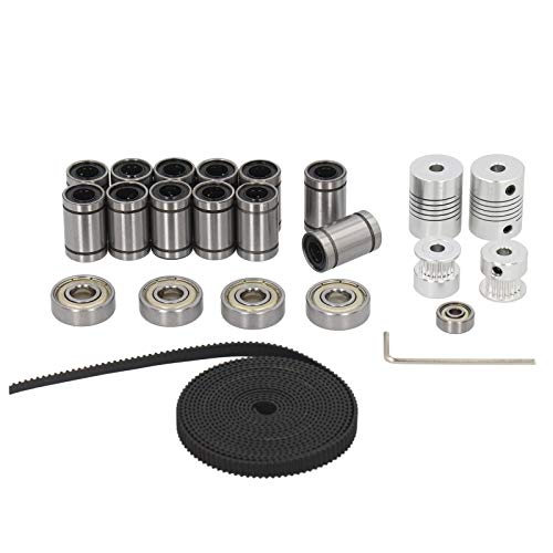 LM8UU Linearlagersatz, Motorwellenkupplung, Zahnriemenscheibe, Sechskantschlüsselsätze für 3D-Drucker, Edelstahl, Aluminiumlegierung, 12 Lager, 4 Kupplungen, 2 Riemenscheiben LM8UU Linearlagersatz, Motorwellenkupplung, Zahnriemenscheibe, Sechskantschlüsselsätze für 3D-Drucker, Edelstahl, Aluminiumlegierung, 12 Lager, 4 Kupplungen, 2 Riemenscheiben von Starrypxl