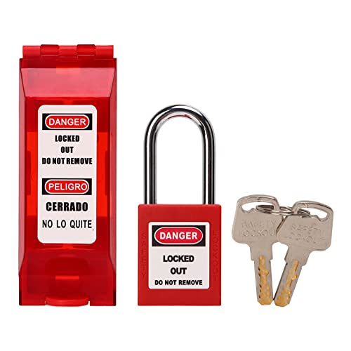 Lockout -Tagout -Sicherheitsvorhängeschloss Universal Electrical Switch Safety Lock -Kit mit transparenter Wandschalter Abdeckung Haltbarer technischer Kunststoff für industrielle von Starrypxl