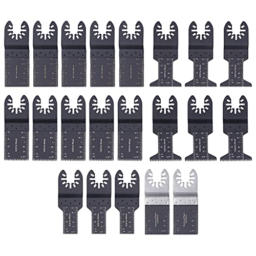 Oszillierende Sägeklingen 21PCs Schnellfreisetzungs -Multitool -Kit für Holzbearbeitung und Polieren geradlinige Schnitte von Starrypxl