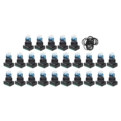 STARRYPXL 25PCS -Druckknopfschalter AC 0‑240V 5A mit Light Accessoire Set Kit für Gerätemaschine von Starrypxl
