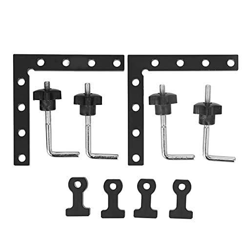 STARRYPXL 90 -Grad -Positionierungsquadrate 160x160 2pcs L Form Schwarzes Spleißen fester Clip -Holzbearbeitungsklemmen Möbelschränke Kisten (110 * 110) von Starrypxl