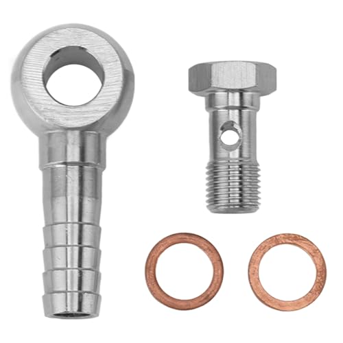 STARRYPXL BREME BANJO BOLT M10X1.0 1/4 In Line Adapter Waschmaschinen Pipeline-Anschlüsse langlebige, leckere Hochleistungs-Hydrauliksysteme für Automobile Automobilhydraulik von Starrypxl
