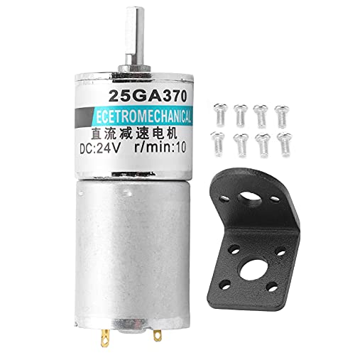 STARRYPXL DC Gear Motor Micro niedriger Geschwindigkeit CW CCW Permanent Magnet Bracket Sport Control 24V XD25GA370 (10 U/min/min) von Starrypxl
