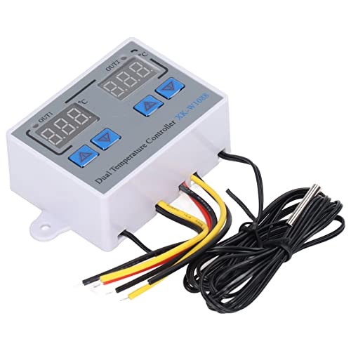 STARRYPXL Dual Display Temperatur Feuchtigkeit Controller Erwärmungskühlungsthermostatschalter 10K Sensor 12V von Starrypxl