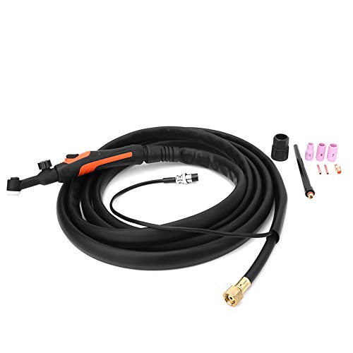 STARRYPXL TIG -Schweiß -Torch -Kit 0,5 1,6 mm Wolfram -Stange M16x1.5 Luftschnittstelle 4m Kabel TIG 9 Einzelschalter lebiger flexibler Fachgebrauch (TIG-9V switch + valve) von Starrypxl