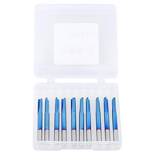 STARRYPXL Zementiertes Carbid -Frässchneider 3.175 mm Griff 2 Flöte gerade Werkzeug 10pcs Präzision langlebiger idealer idealer CNC Holzbearbeitung Metallbearbeitung von Starrypxl