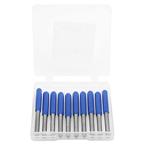 Starr ypxl 10 Stück 3,175mm Wolfram Stahl Router Bit 45 ° X 0,3mm Profession eller Fräser Holz schnitzerei Gravur lebige Präzisions werkzeuge (45*0.3) von Starrypxl