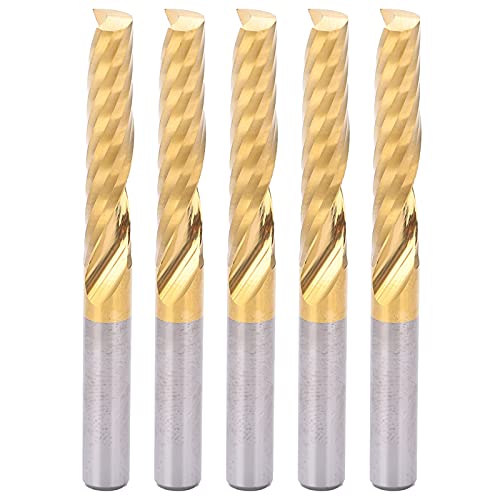 Starr ypxl Spiral Router Bit Set 5 Stück Hoch geschwindigkeit stahl 6x32x60mm Präzisions fräser CNC-Endmühle Ideale Holz bearbeitung Metall bearbeitungs projekte von Starrypxl