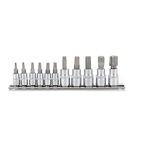 Starrypxl Automotive Repair Bit Socket Set 11PCS 1/4in 3/8in Universal Metal Tools Durable Versatile for Car Maintenance and DIY Projects von Starrypxl