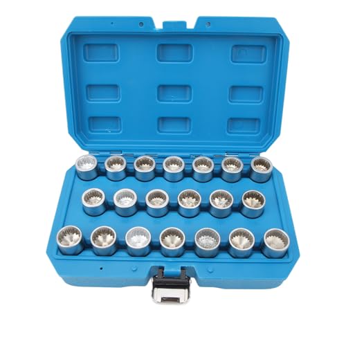Starrypxl Bolt Extractor -Werkzeugsatz 20pcs Chrom Vanadium Stahlradmutter -Lugentfernung Steckdose Langlebige Design Ideale Installation von Starrypxl