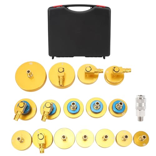 Starrypxl Brake Fluid Bleeder Adapter Kit 17PCS Aluminum Master Cylinder Set Versatile Vehicle Bleeding Refilling Solution von Starrypxl