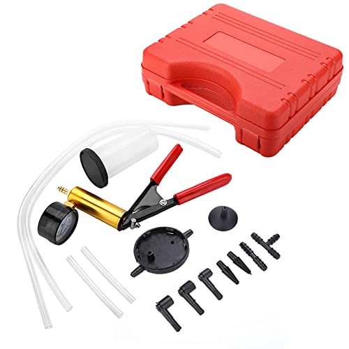 Starrypxl Bremsenentlüfter-Vakuumpumpen-Kit, 2-in-1-Vakuumtester, 15-teiliges Set, effizientes Bremsenentlüfterwerkzeug für die Wartung von Autos und Motorrädern von Starrypxl