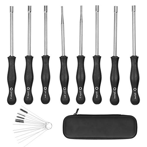 Starrypxl Carburetor Adjustment Tool Kit 10 Cleaning Needles 5 Brushes Universal Motorcycle Blowers Precision Screwdriver Set Ideal for Maintenance and Tuning Tasks von Starrypxl