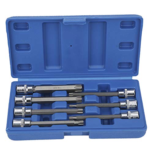 Starrypxl Extra Long Star Hex Bit Socket Kit T25-60 7PCS 3/8 Zoll Square Drive Toolbox Auto Reparatur Langlebiger, vielseitiger von Starrypxl