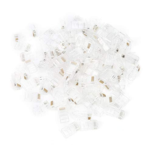 Starrypxl RJ45 -Steckverbinder Cat5e Modular Gold Platted Networks Kabelanschlüsse 100pcs für Spielcomputer Router Hochgeschwindigkeitsstabile Verbindung Haltbares PC -Material Starrypxl RJ45 -Steckverbinder Cat5e Modular Gold Platted Networks Kabelanschlüsse 100pcs für Spielcomputer Router Hochgeschwindigkeitsstabile Verbindung Haltbares PC -Material von Starrypxl