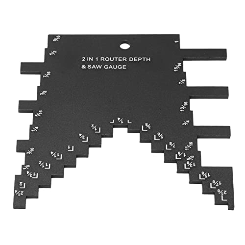 Stufentiefe mit Aluminiumlegierung mit genauen Markierungen für Routertischsäge rot 2 in 1 Werkzeug (Schwarz) von Starrypxl