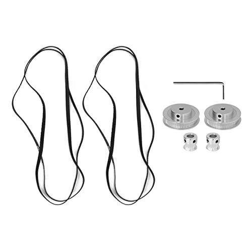 Timing -Riemenscheibe -Aluminiumlegierung 20T 60T mit Gummigürtel hohe Präzision Haltbarer 3D -Drucker -CNC -Maschinenteile für mechanische Getriebe (8mm / 0,31 Zoll Bohrung) von Starrypxl