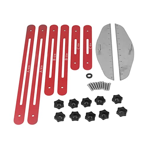 Treppenstufe Template -Tool 11 bis 60 Zoll für Risers Regal Trockenbaublau -Schriftzeichen Messung (Red) von Starrypxl