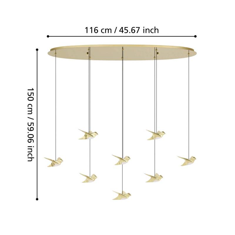 EGLO Stars Of Light LED-Hängelampe Paratebueno messing 8-fl. von Stars of Light