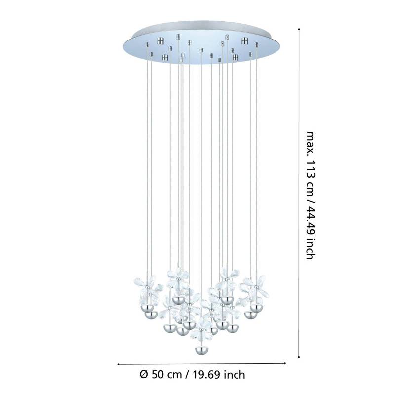 EGLO Stars Of Light LED-Hängelampe Pianopoli chrom Ø 50 cm von Stars of Light