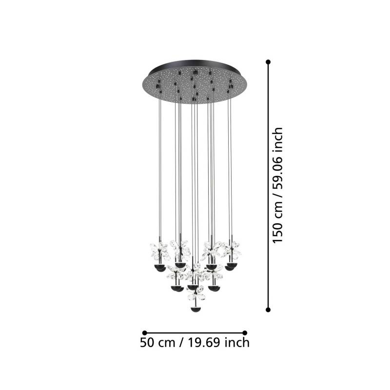 EGLO Stars Of Light LED-Hängelampe Pianopoli schwarz Ø 50 cm von Stars of Light