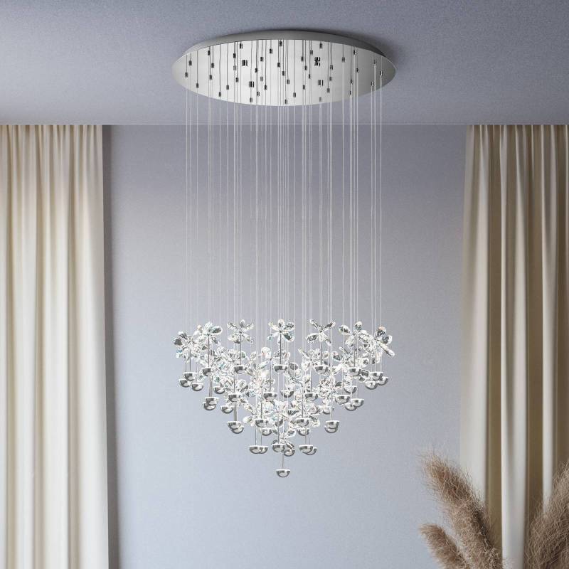 EGLO Stars Of Light LED-Hängeleuchte Pianopoli chrom Ø 78 cm von Stars of Light